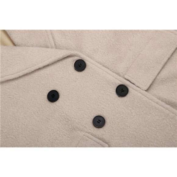 Women Oversized Long Winter Coats Warm Khaki - Picture 3 of 5